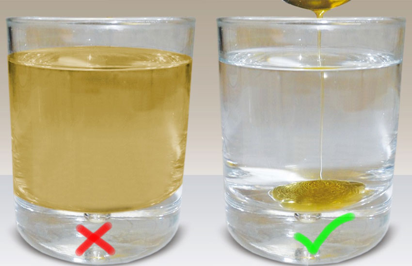 راهنمای خرید عسل - آزمون آب گرم