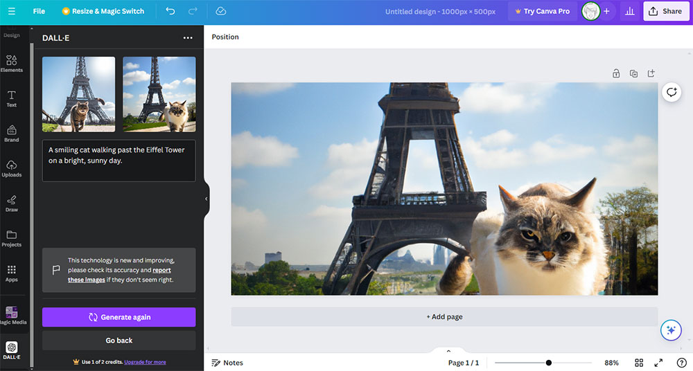 هوش مصنوعی ساخت عکس Canva AI