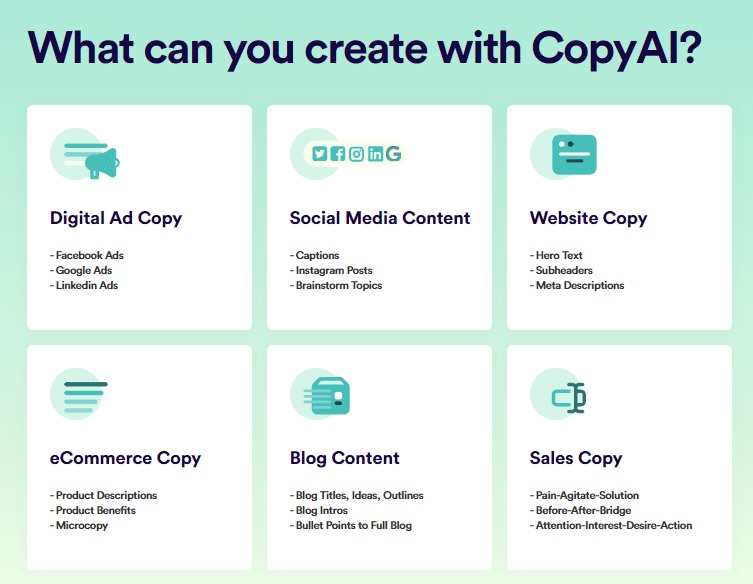 هوش مصنوعی نوشتن مقاله Copy.ai