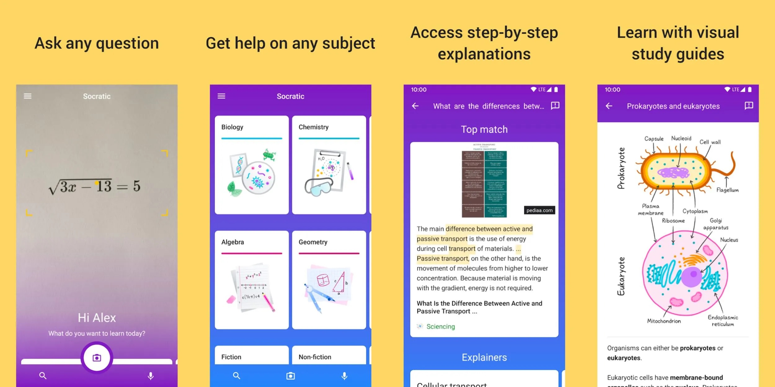 هوش مصنوعی حل مسئله Socratic by Google 