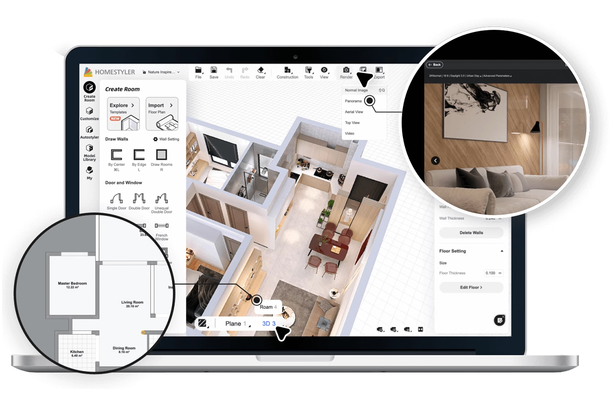 برنامه هوش مصنوعی Homestyler