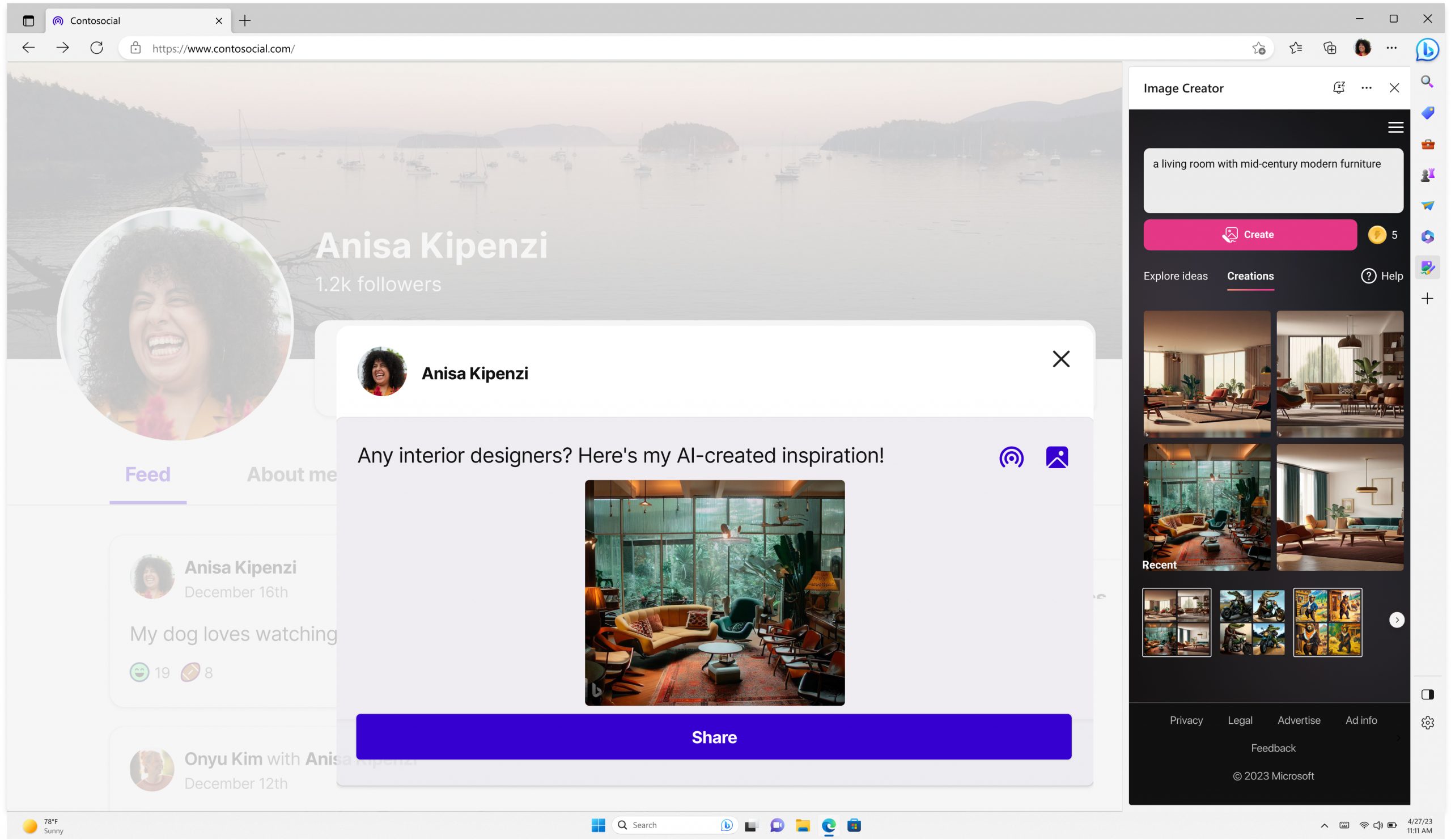 برنامه هوش مصنوعی BingImageCreator