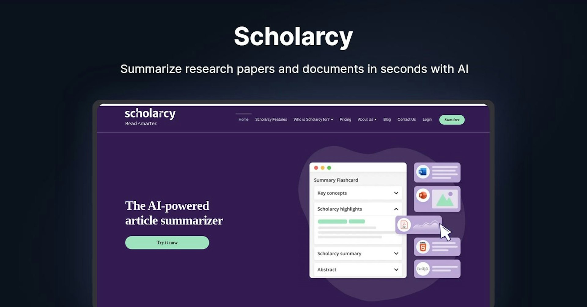هوش مصنوعی Scholarcy