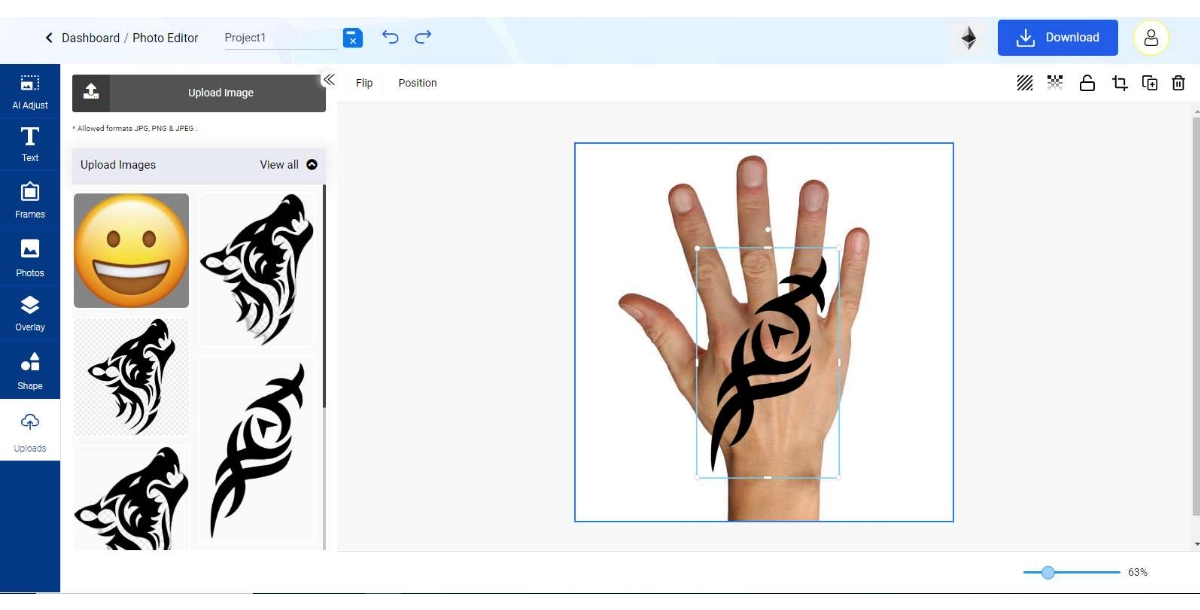 هوش مصنوعی طراحی تتو Appy Pie's AI Tattoo Generator