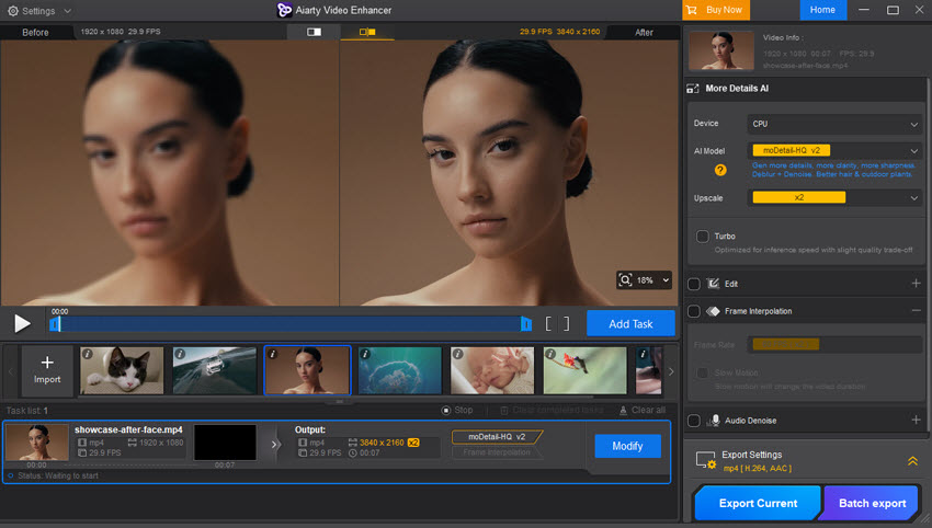 هوش مصنوعی بالا بردن کیفیت فیلم AVCLabs Video Enhancer AI