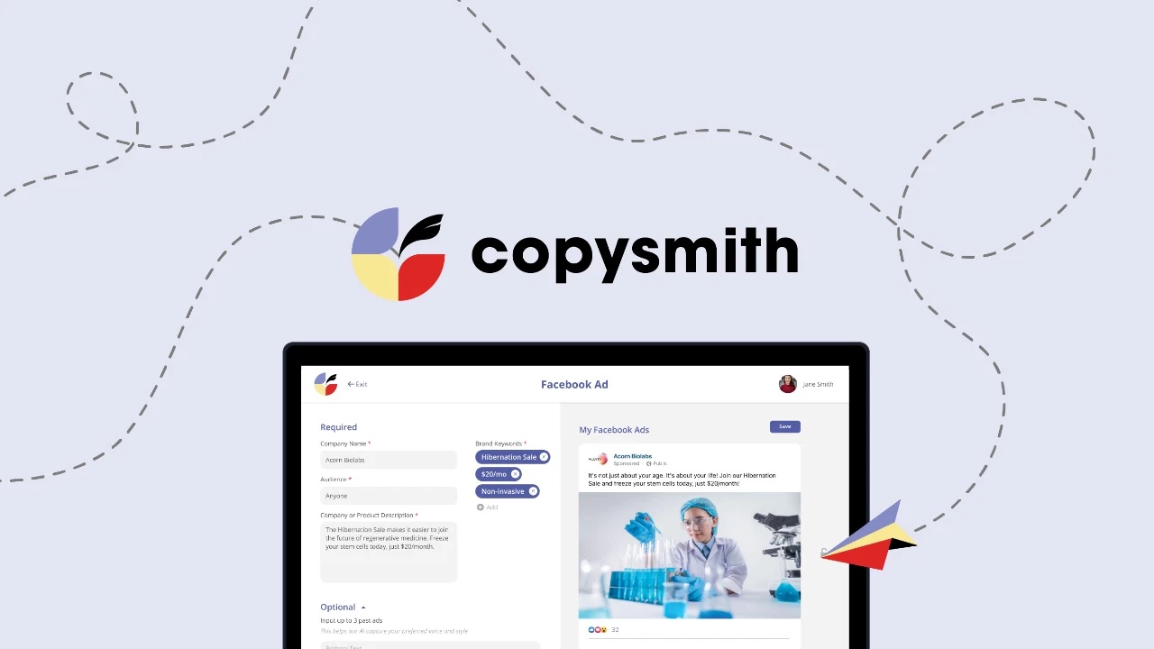 هوش مصنوعی برای تولید محتوا Copysmith