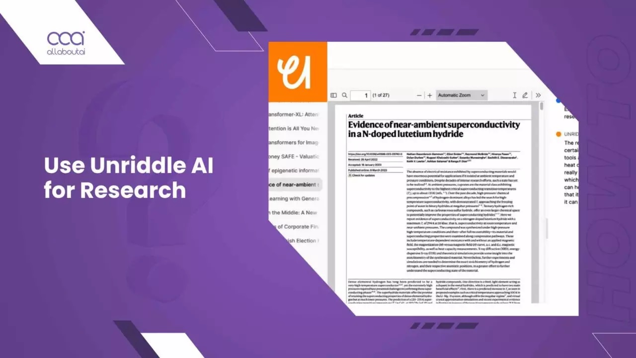 هوش مصنوعی پی دی اف ساز Unriddle 