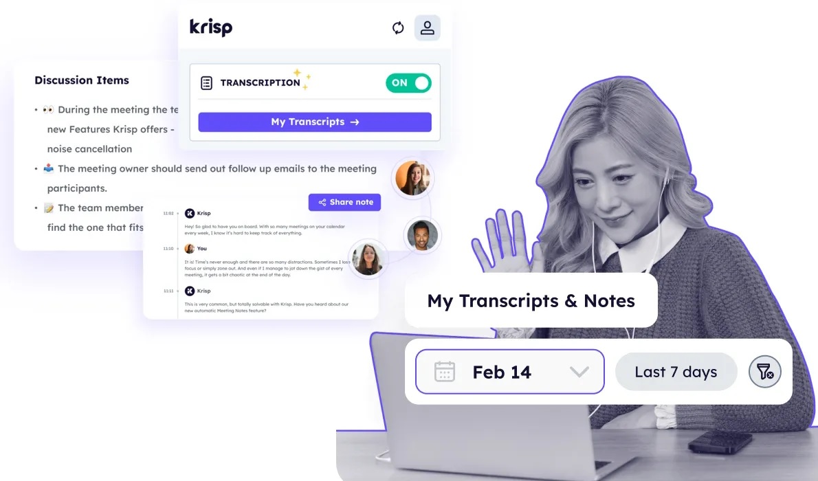هوش مصنوعی جزوه نویس Krisp