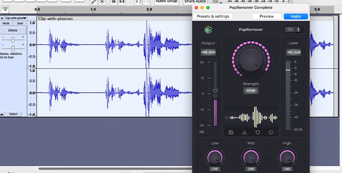 هوش مصنوعی حذف نویز Audacity