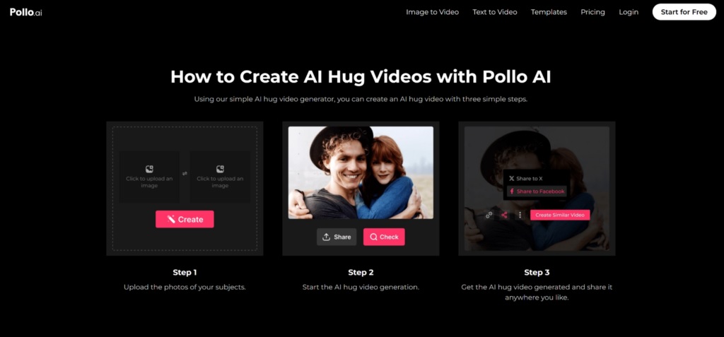 هوش مصنوعی بغل کردن Pollo AI