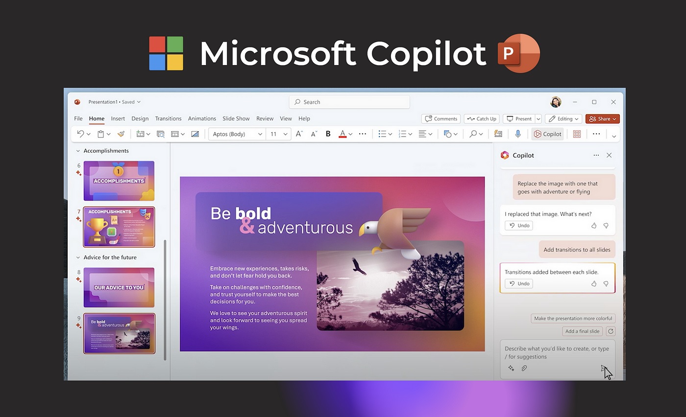 ساخت پاورپوینت با هوش مصنوعی Copilot
