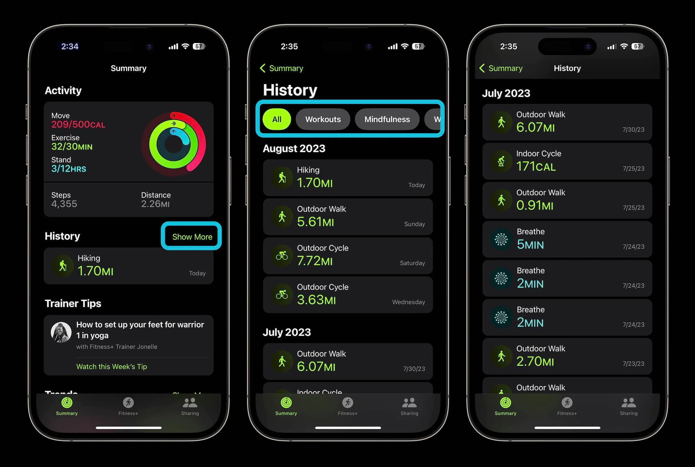 اپ Fitness+ اپل در موبایل