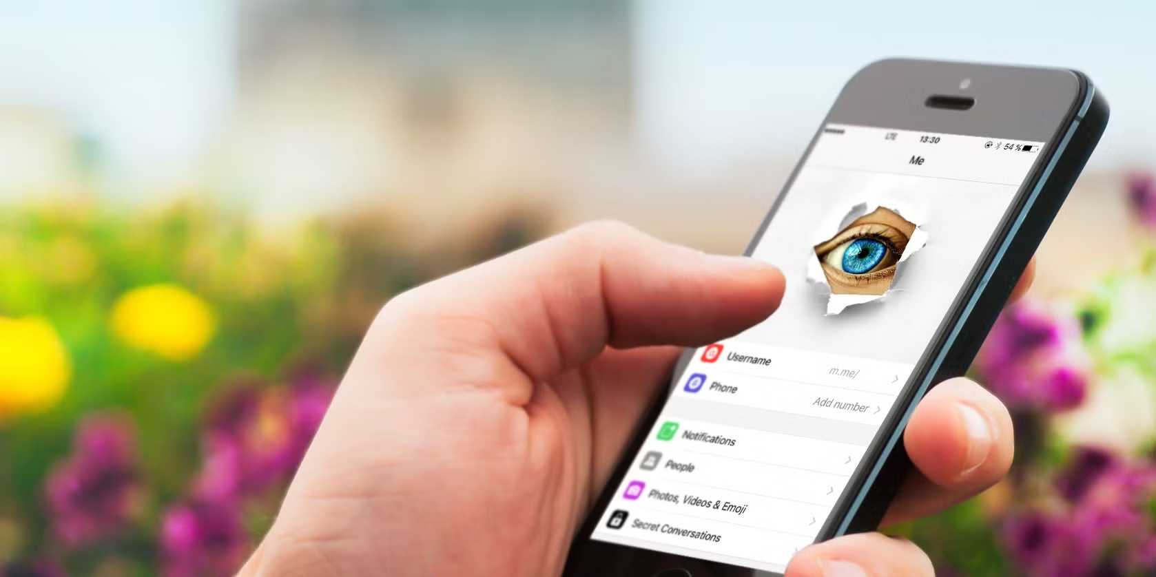 چشم در موبایل امنیت