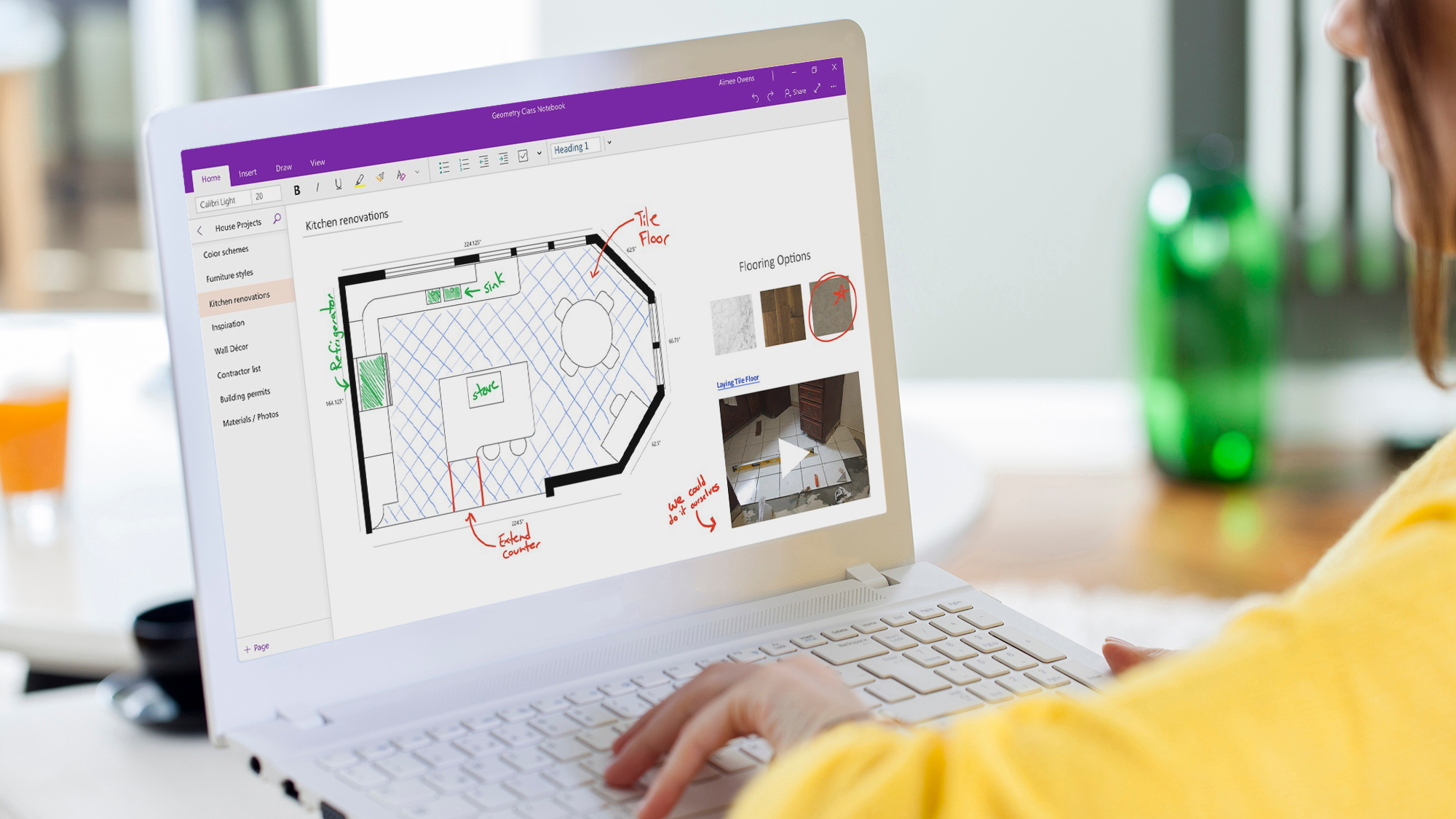 مایکروسافت وان نوت Microsoft OneNote روی لپتاپ