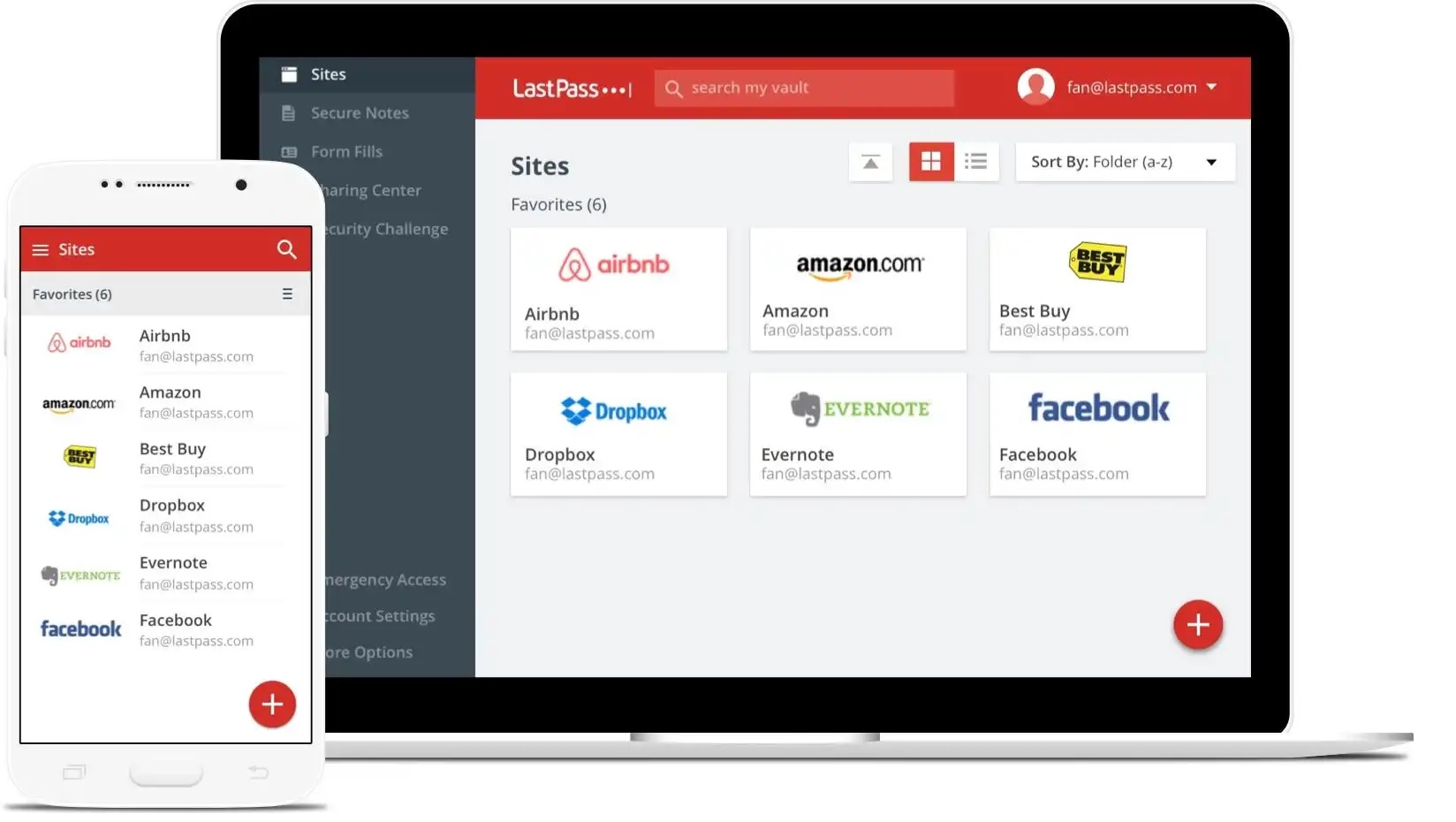 برنامه LastPass روی لپتاپ و گوشی
