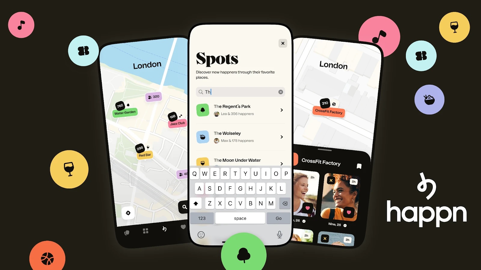 اپ دوستیابی Happn در موبایل
