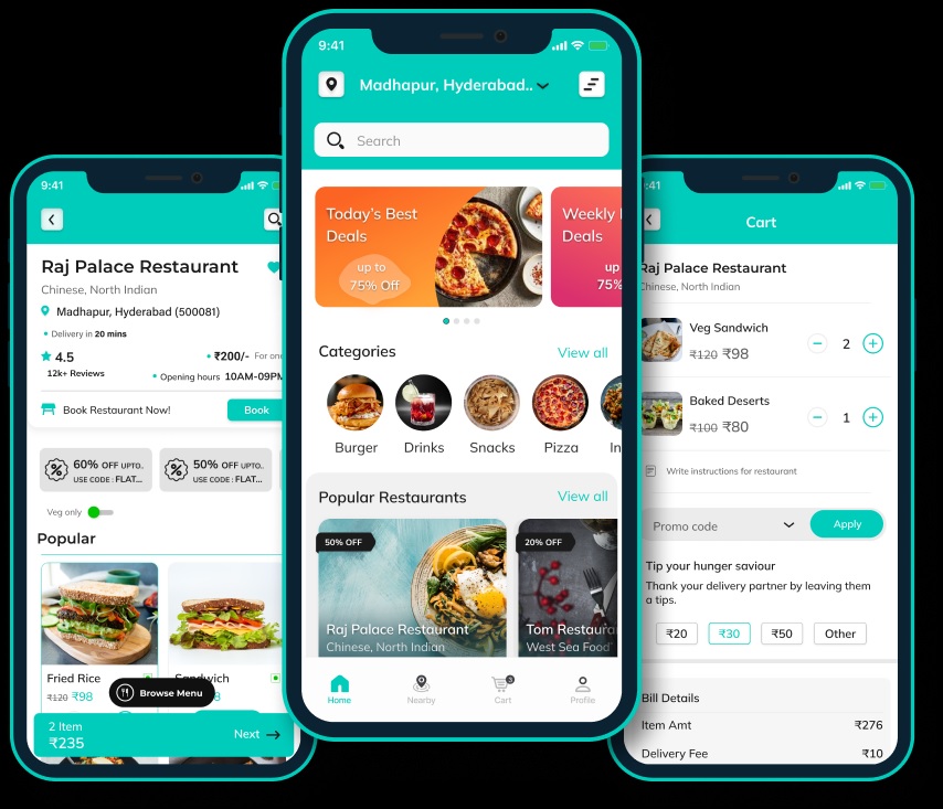 اپ سفارش غذا در دبی Deliveroo