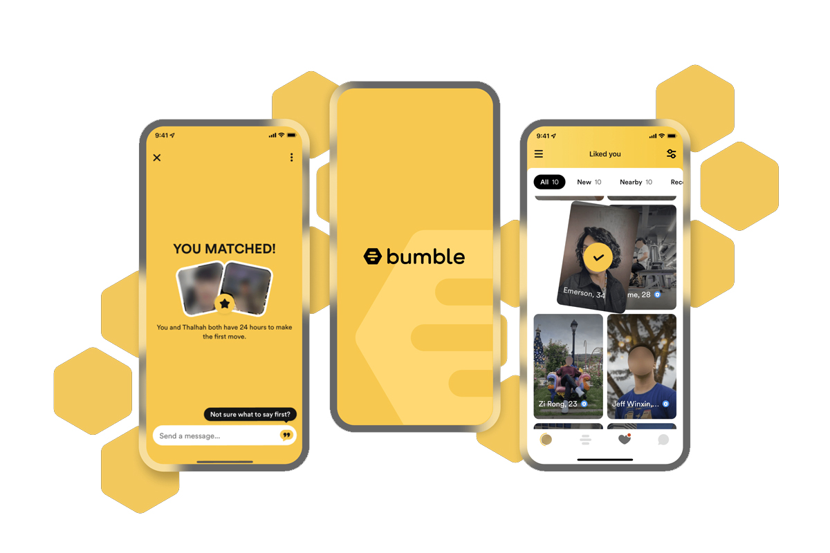 اپ Bumble در موبایل