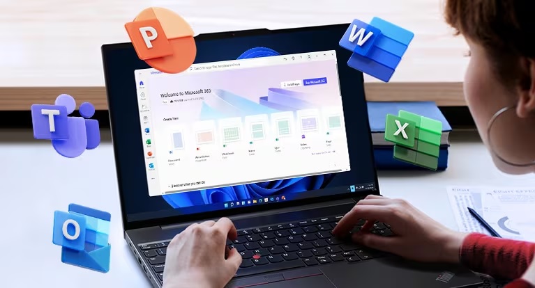 برنامه های مایکروسافت ۳۶۵ روی لپتاپ