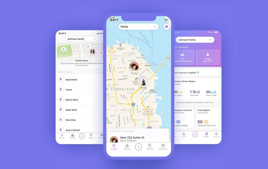 اپ Life360 روی موبایل