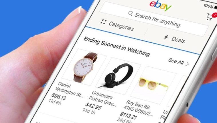 لپ eBay در لپتاپ