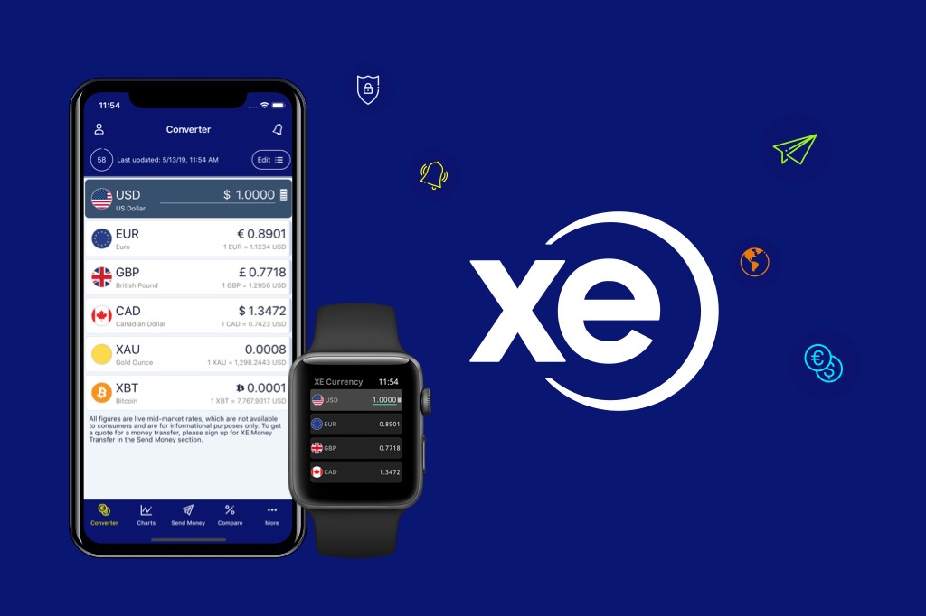 اپ نرخ ارز XE Currency Converter